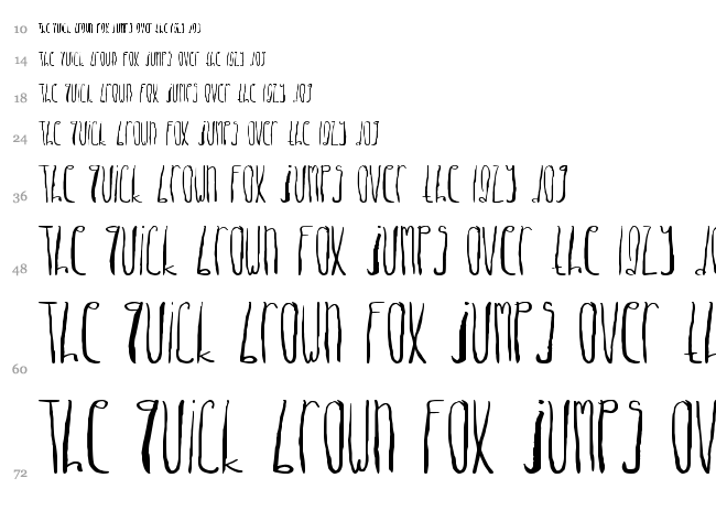 Dhe Long Zim font waterfall